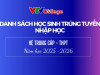 VTV College: Danh sách học sinh trúng tuyển, nhập học hệ Trung cấp - THPT, năm học 2025 - 2026