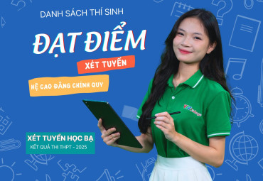 VTV College: Danh sách thí sinh đạt điểm xét tuyển hệ cao đẳng chính quy đợt 1- lần 2