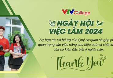 VTV College: Thư mời tài trợ và đăng ký  tham gia "Ngày hội việc làm 2024"