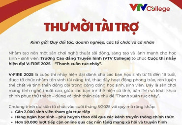 Thư mời tài trợ cuộc thi nhảy V-FIRE 2025 – Đồng hành cùng chúng tôi “thắp lửa” đam mê nhiệt huyết